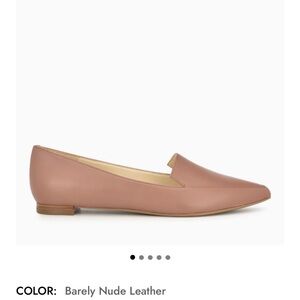 Women's Barely Nude Leather Flats Nine West